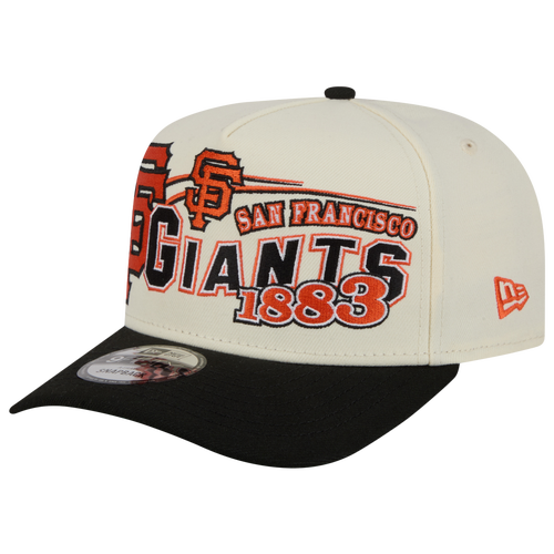 New Era Men's Cream/Black San Francisco Giants Classic A-Frame 9FIFTY Snapback Hat - Cream, Black