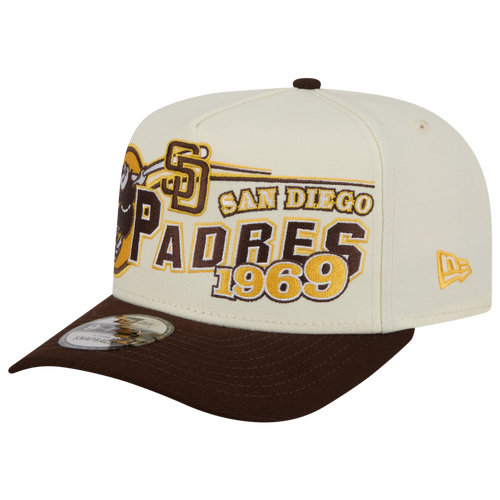 New Era Womens San Diego Padres Padres 9FIFTY A-Frame Classic Cap - Adult - White / Brown