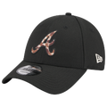 New Era Braves 9FORTY Faux Pony Infill Cap - New Era Black/Multi