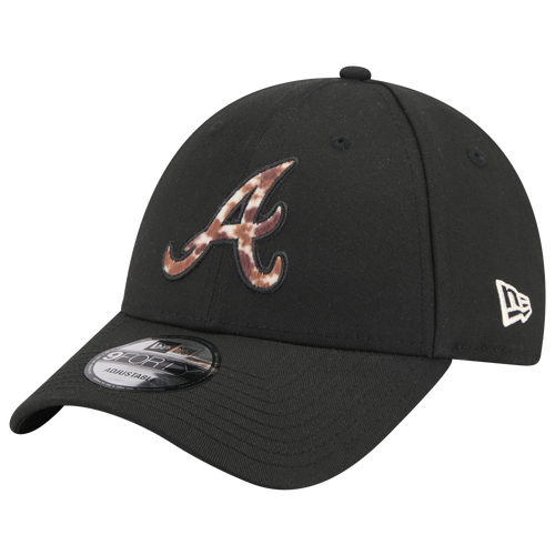  - New Era Braves 9FORTY Faux Pony Infill Cap - Black/Multi