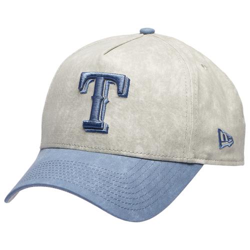 New Era Womens Texas Rangers Rangers 9FORTY A-Frame Washed Cap - Adult - Grey / Navy