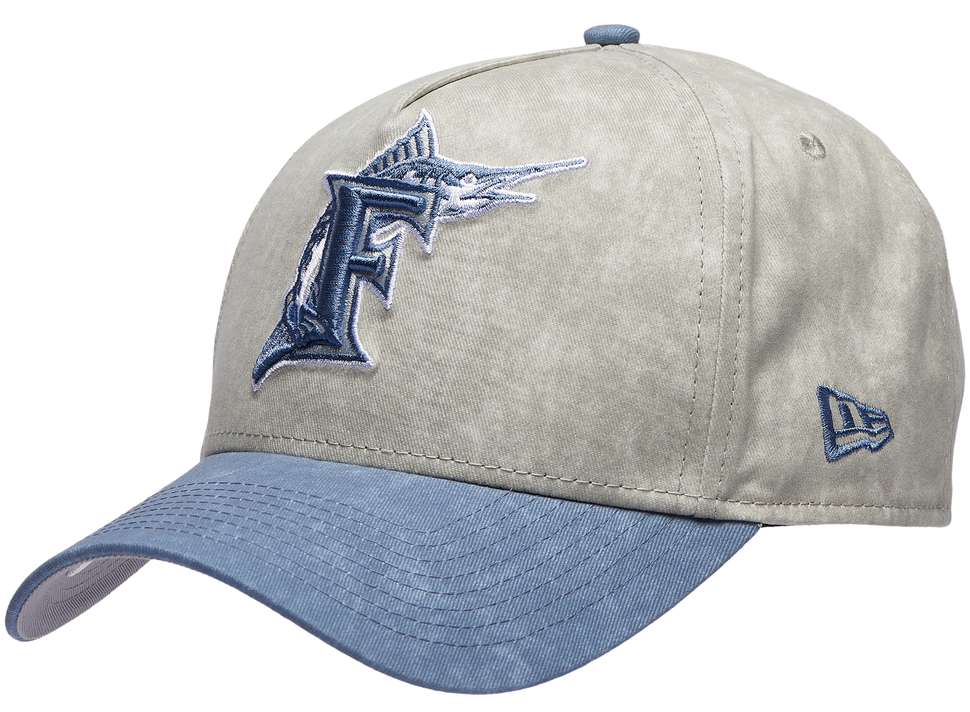 New Era Marlins 9FORTY A-Frame Washed Cap - Adult