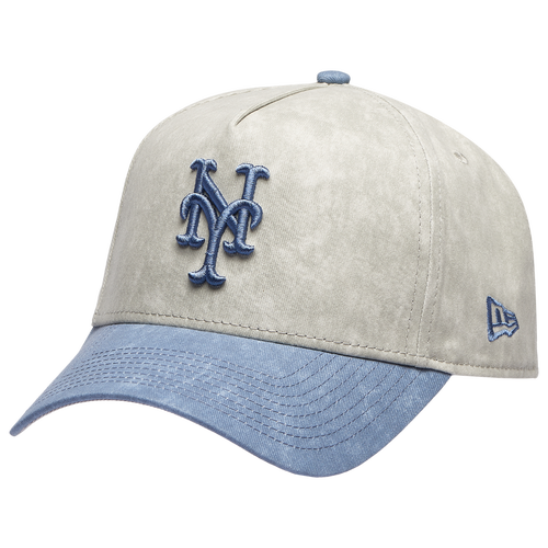 New Era New York Mets  Mets 9forty A-frame Washed Cap In Grey/navy