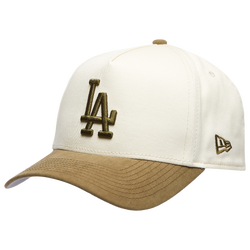 Adult - New Era Dodgers 940AF Suede Cap - White/Olive