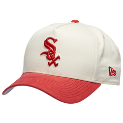 Adult - New Era White Sox 9FORTY A-Frame Suede Cap - Red/White