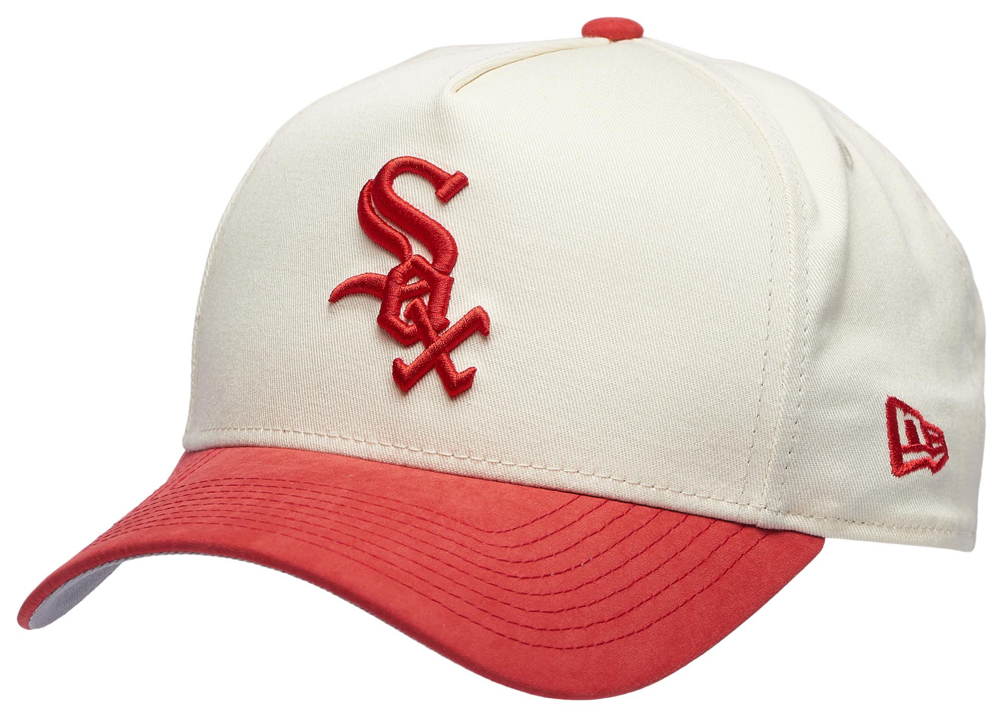 New Era White Sox 9FORTY A-Frame Suede Cap - Adult
