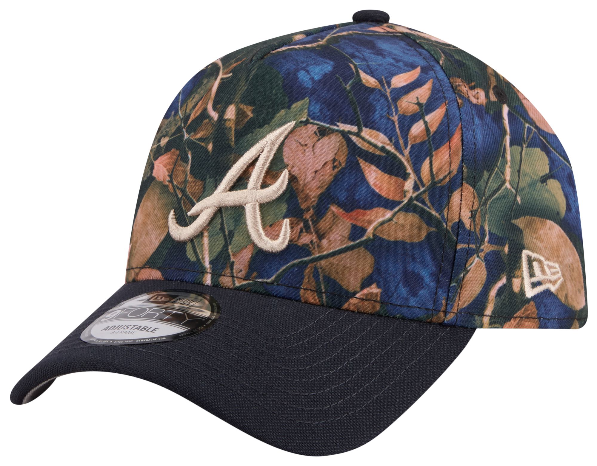 New Era Braves 9FORTY A-Frame Leaves Cap - Adult