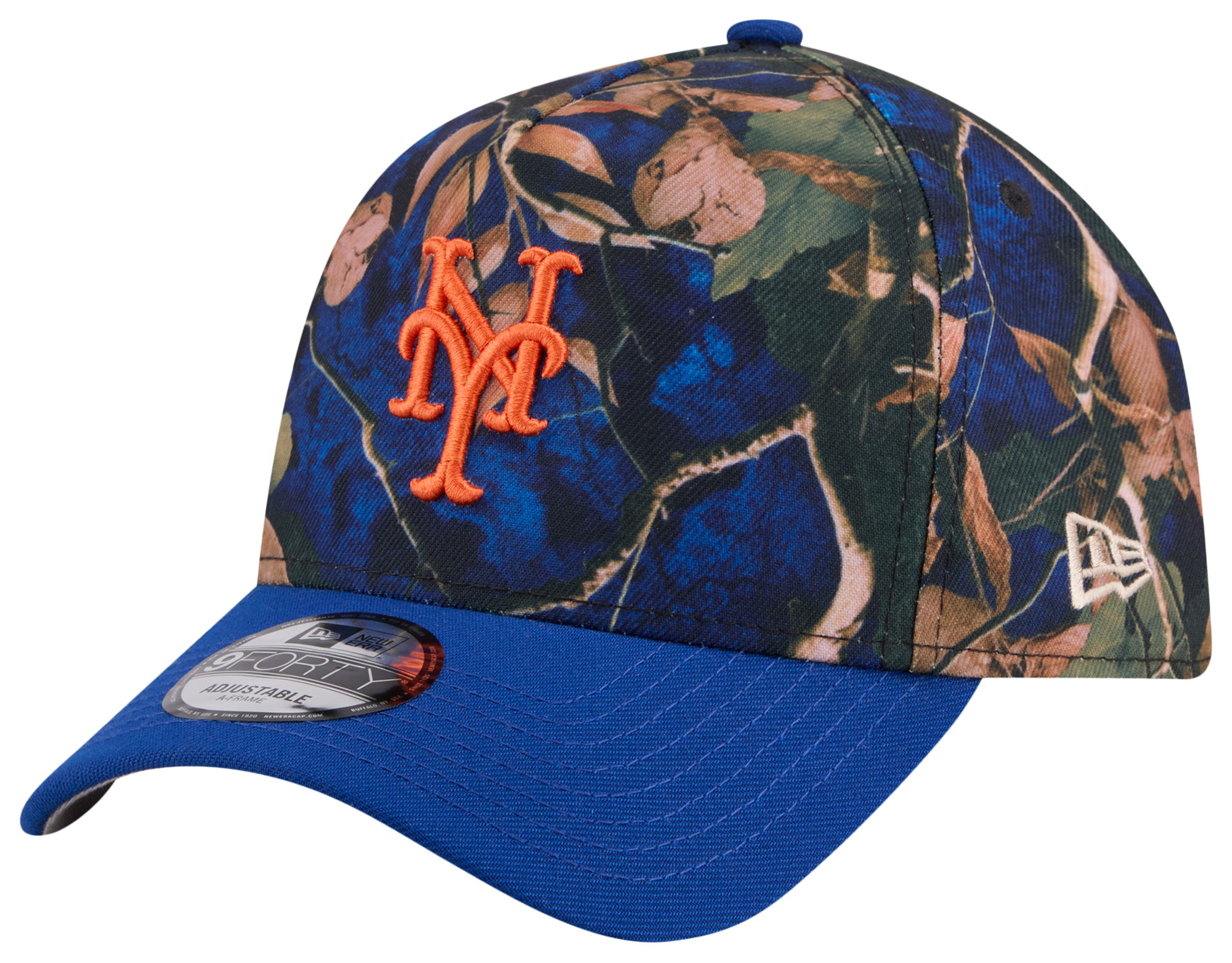 New Era Mets 9FORTY A-Frame Leaves Cap - Adult