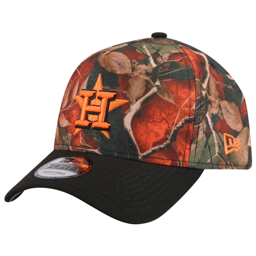 New Era Womens Houston Astros Astros 9FORTY A-Frame Leaves Cap - Adult - Orange / Multi
