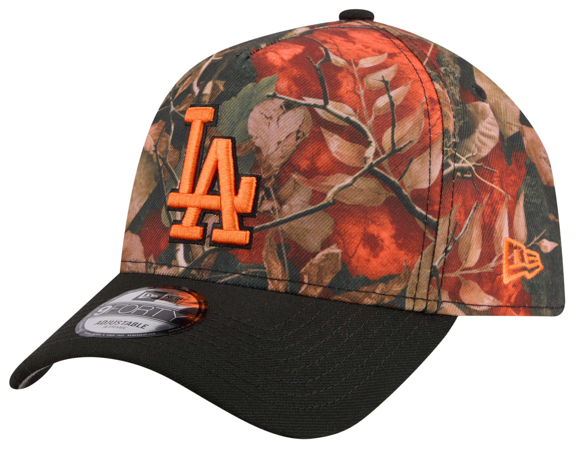 New Era Dodgers 9FORTY A-Frame Leaves Cap - Adult