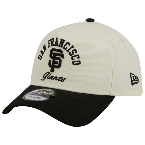 New Era Womens San Francisco Giants Giants 9FORTY A-Frame UPSD Arch Cap - Adult - White / Black