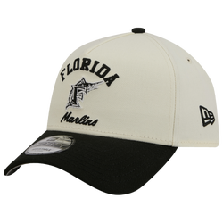 Adult - New Era Marlins 9FORTY A-Frame UPSD Arch Cap - White/Black