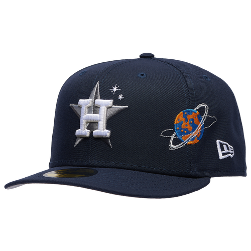MENS - New Era Astros Planet Icon PC Cap - Navy/Orange