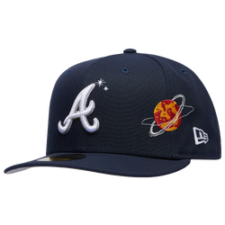 Men's - New Era Braves Planet Icon PC Cap - Navy/Orange