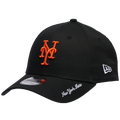 New Era Mets Visor Script 9FORTY Cap - New Era Black/Orange