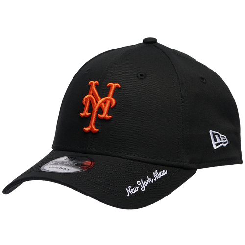 MENS - New Era Mets Visor Script 9FORTY Cap - Black/Orange