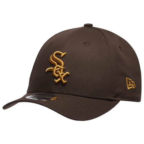 - New Era White Sox WS Patch 9FORTY Cap - Gold/Dark Brown