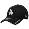 New Era Dodgers Visor Script 9FORTY Cap - New Era Black/White