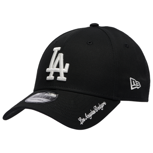 MENS - New Era Dodgers Visor Script 9FORTY Cap - Black/White