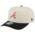 New Era Braves AM 950 A Frame Cap - New Era White/Navy Red