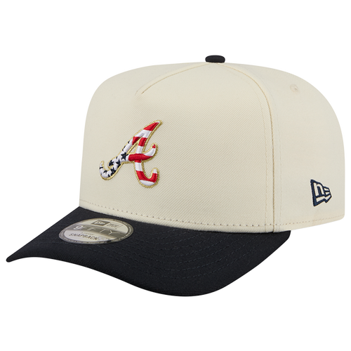  - New Era Braves AM 950 A Frame Cap - White/Navy Red