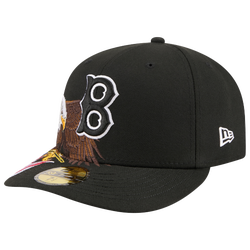 Men's - New Era Red Sox AM 5950 Cap - Black/White/Brown