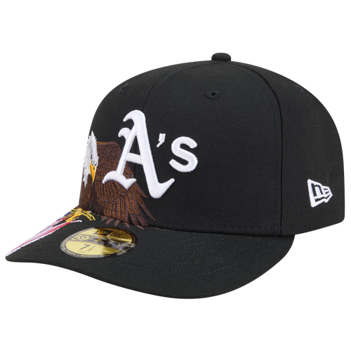 MENS - New Era Athletics AM 5950 Cap - Black/White Brown