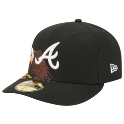 Men's - New Era Braves AM 5950 Cap - Black/White/Brown
