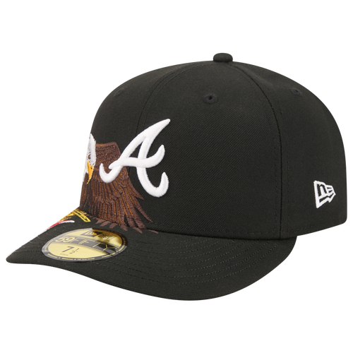 MENS - New Era Braves AM 5950 Cap - Black/White Brown