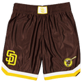 New Era Padres SPTCLAS Shorts - New Era Brown/White Yellow