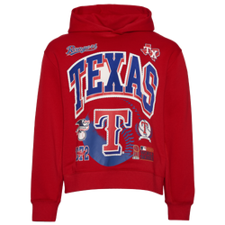 Men's - New Era Texas Rangers Pullover Hoodie - Red