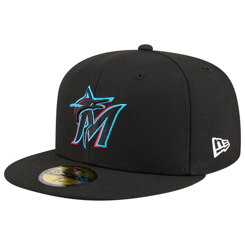 MENS - New Era Marlins MLB26 JRD 5950 Cap - Black/Teal Pink