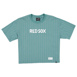 Men's - New Era Red Sox Throwback Pinstripe T-Shirt - Green