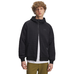 Men's - Under Armour Unstoppable Fleece Texture F/Z - Black/Black