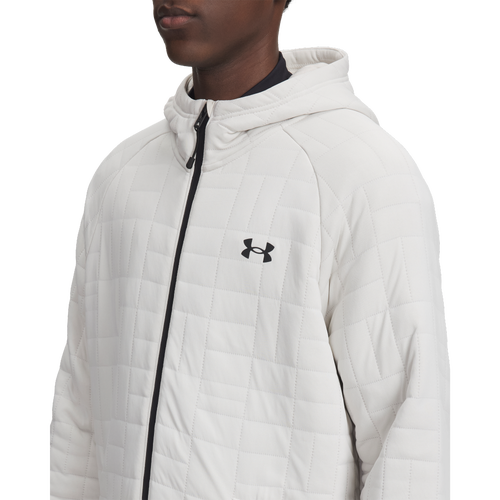 MENS - Under Armour Unstoppable Fleece Texture F/Z - Summit White/Black