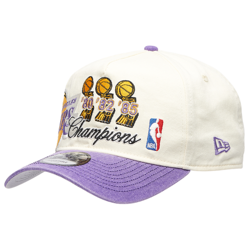 New Era Womens Los Angeles Lakers Lakers 940 A Frame HWC Trophy Cap - Adult - White / Black