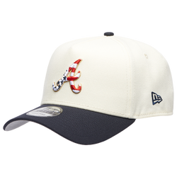Adult - New Era Braves 940 A Frame American Stars Cap - White/Navy