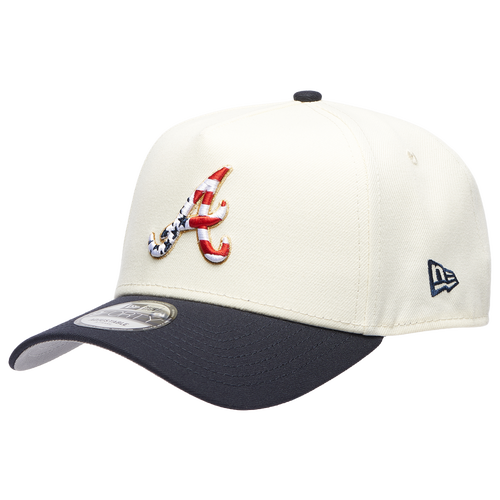 New Era Womens Atlanta Braves Braves 940 A Frame American Stars Cap - Adult - White / Navy