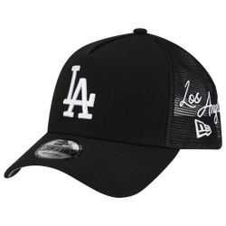 Adult - New Era Dodgers 940AF Script Trucker Cap - Black