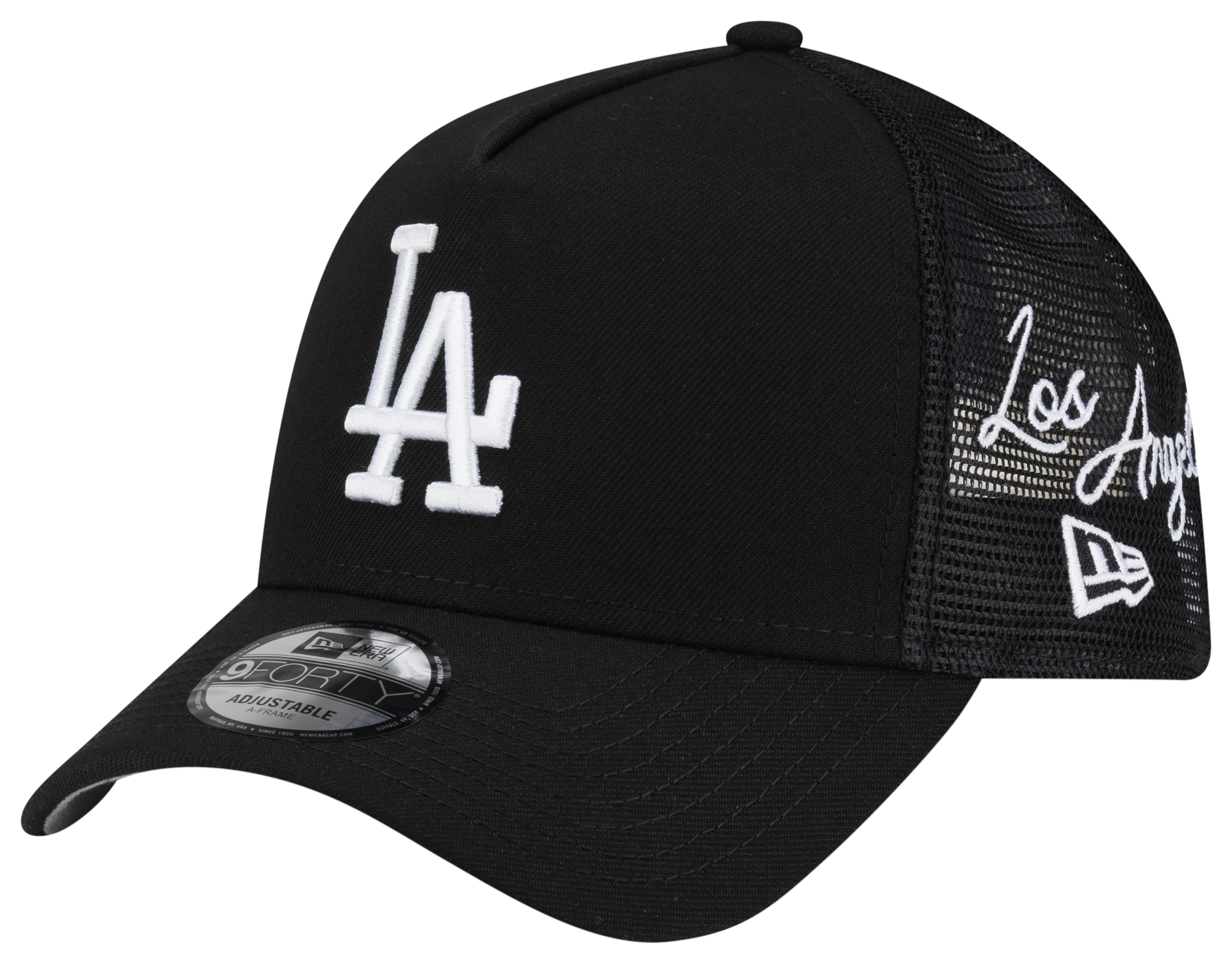 New Era Dodgers 940AF Script Trucker Cap - Adult