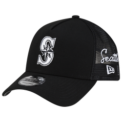 Adult - New Era Marieners 940AF Script Trucker Cap - Black