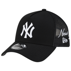 Adult - New Era Yankees 940AF Script Trucker Cap - Black
