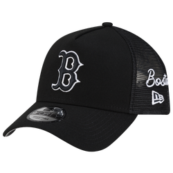 Adult - New Era Red Sox 940AF Script Trucker Cap - Black