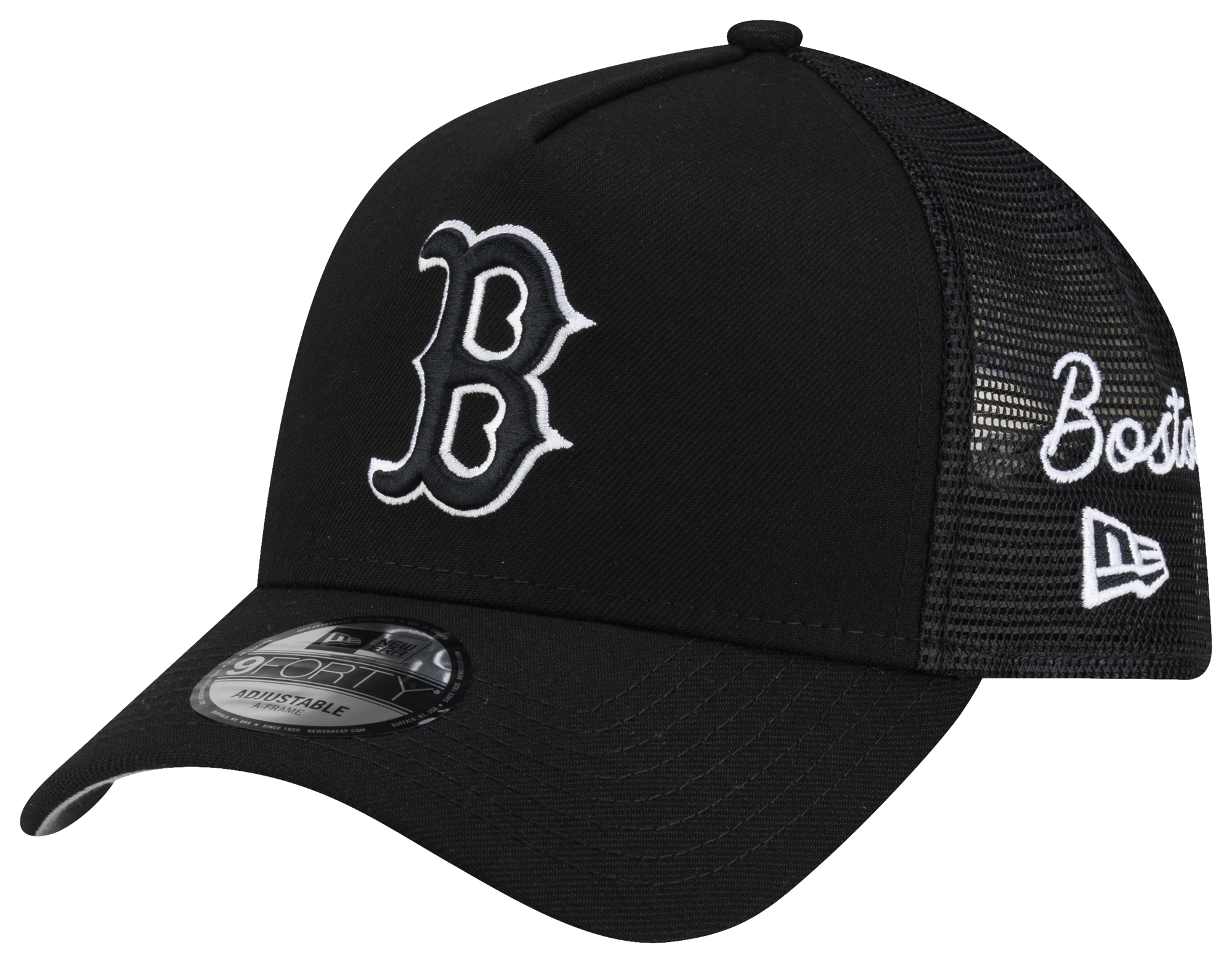 New Era Red Sox 940AF Script Trucker Cap - Adult