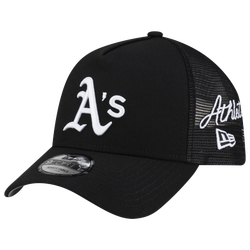 Adult - New Era Athletics 940AF Script Trucker Cap - Black