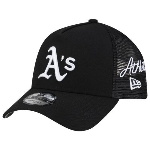 New Era Womens Oakland Athletics Athletics 940af Script Trucker Cap In Black