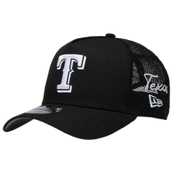 Adult - New Era Rangers 940AF Script Trucker Cap - Black