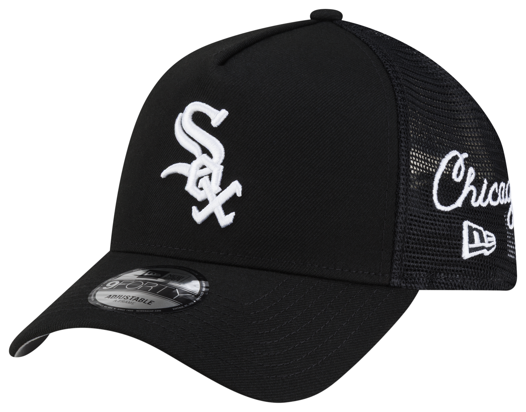 New Era White Sox 940AF Script Trucker Cap - Adult