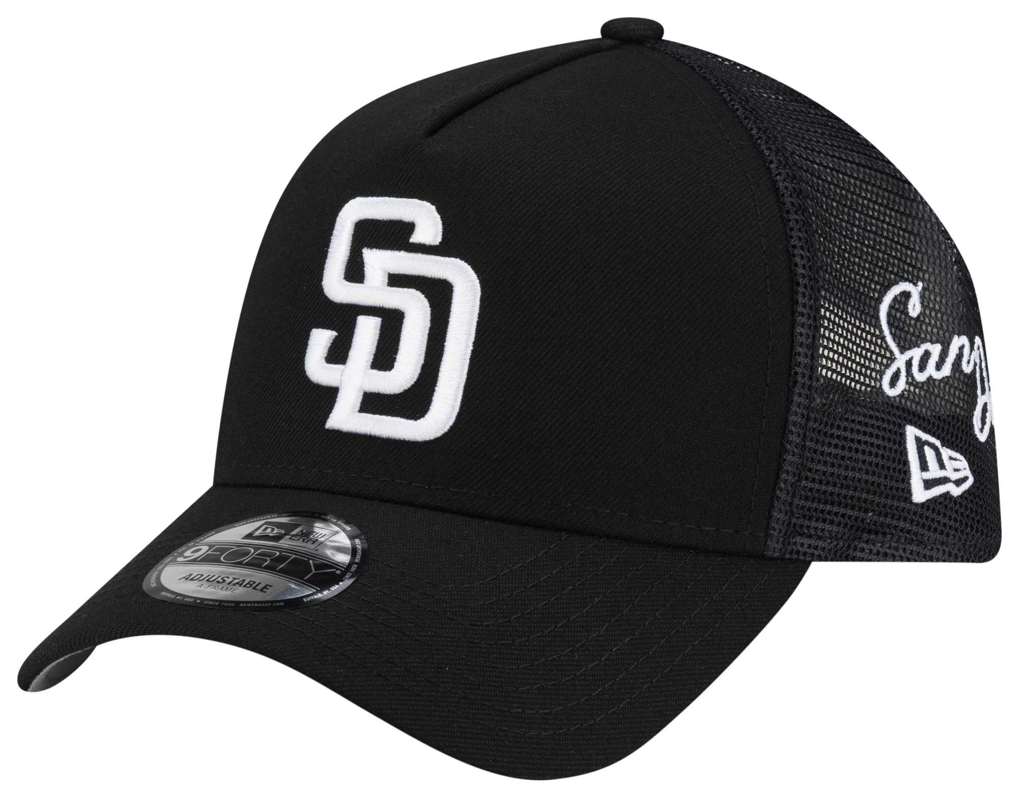 New Era Padres 940AF Script Trucker Cap - Adult