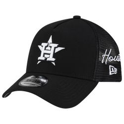 Adult - New Era Astros 940AF Script Trucker Cap - Black